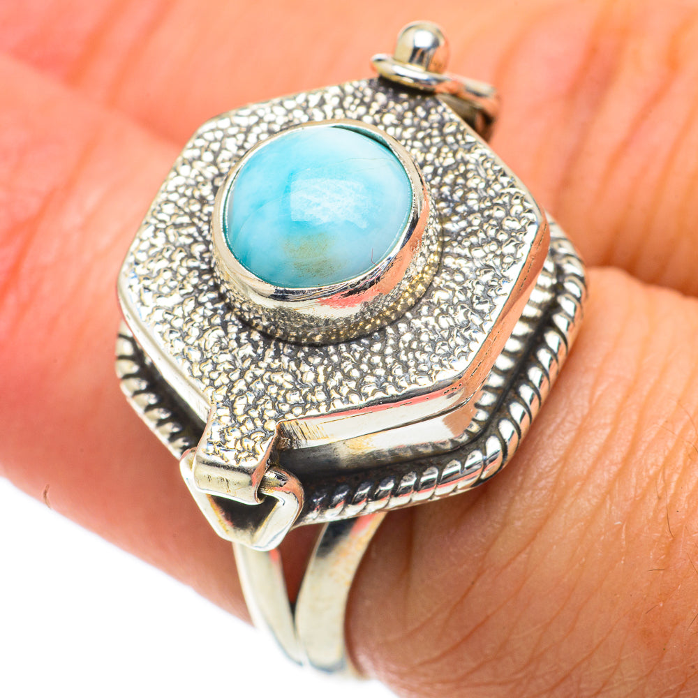 Larimar Rings handcrafted by Anasilvercos - RING64073