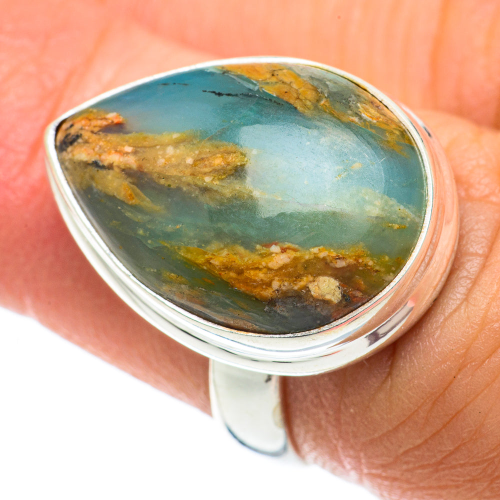 Peruvian Opal Rings handcrafted by Anasilvercos - RING64074