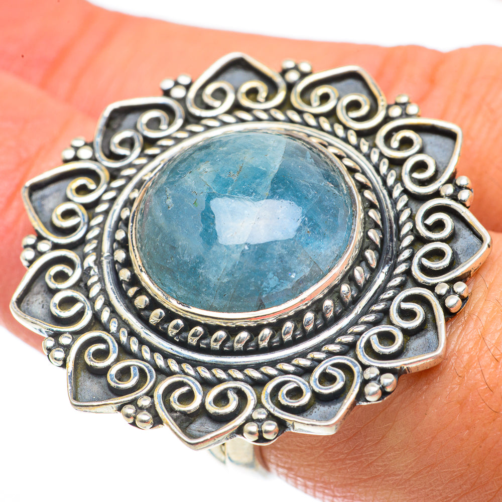 Aquamarine Rings handcrafted by Anasilvercos - RING64082