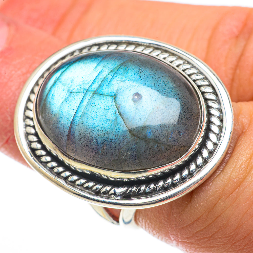 Labradorite Rings handcrafted by Anasilvercos - RING64084