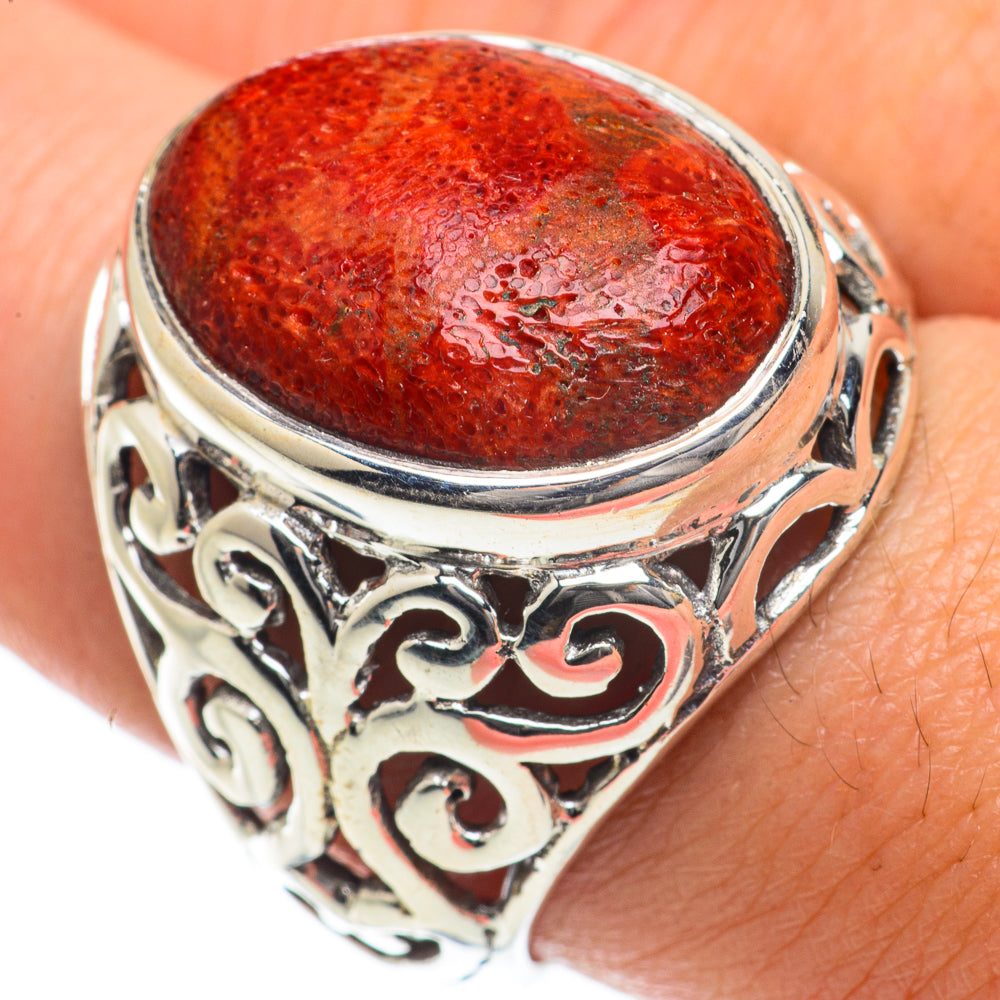 Sponge Coral Rings handcrafted by Anasilvercos - RING64092