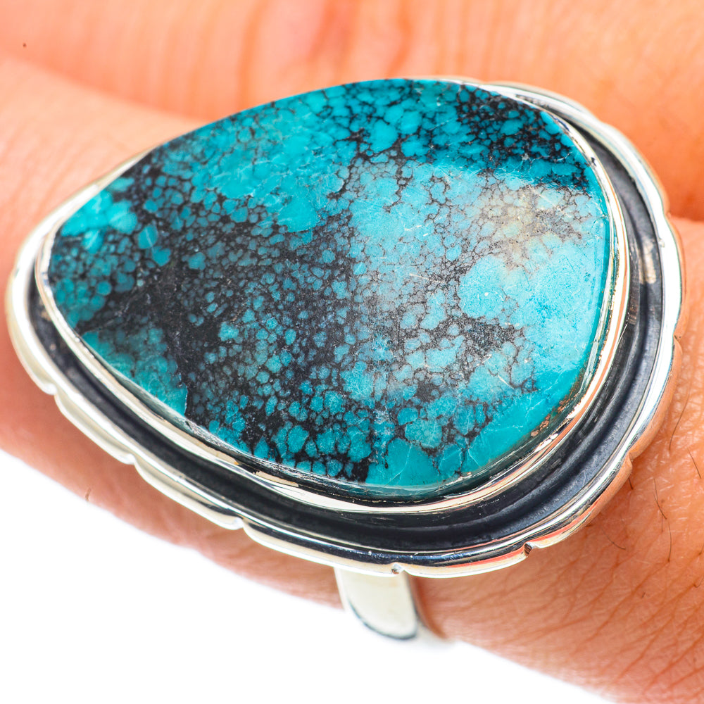 Tibetan Turquoise Rings handcrafted by Anasilvercos - RING64107
