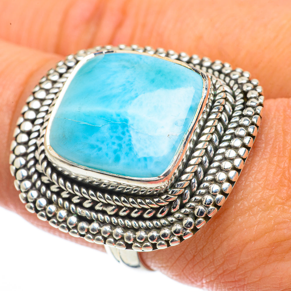 Larimar Rings handcrafted by Anasilvercos - RING64110