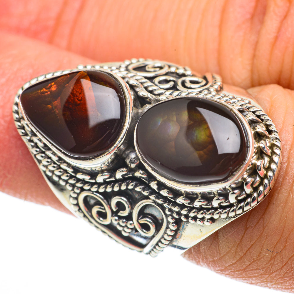 Mexican Fire Agate Rings handcrafted by Anasilvercos - RING64120