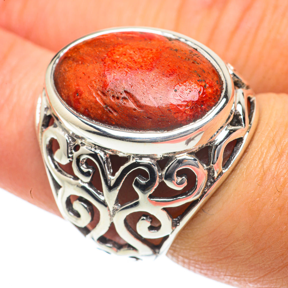 Sponge Coral Rings handcrafted by Anasilvercos - RING64122