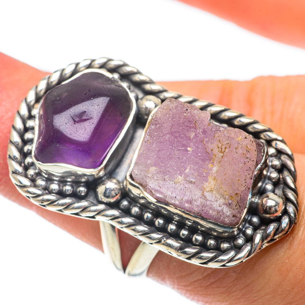 Rose Quartz Rings handcrafted by Anasilvercos - RING64124