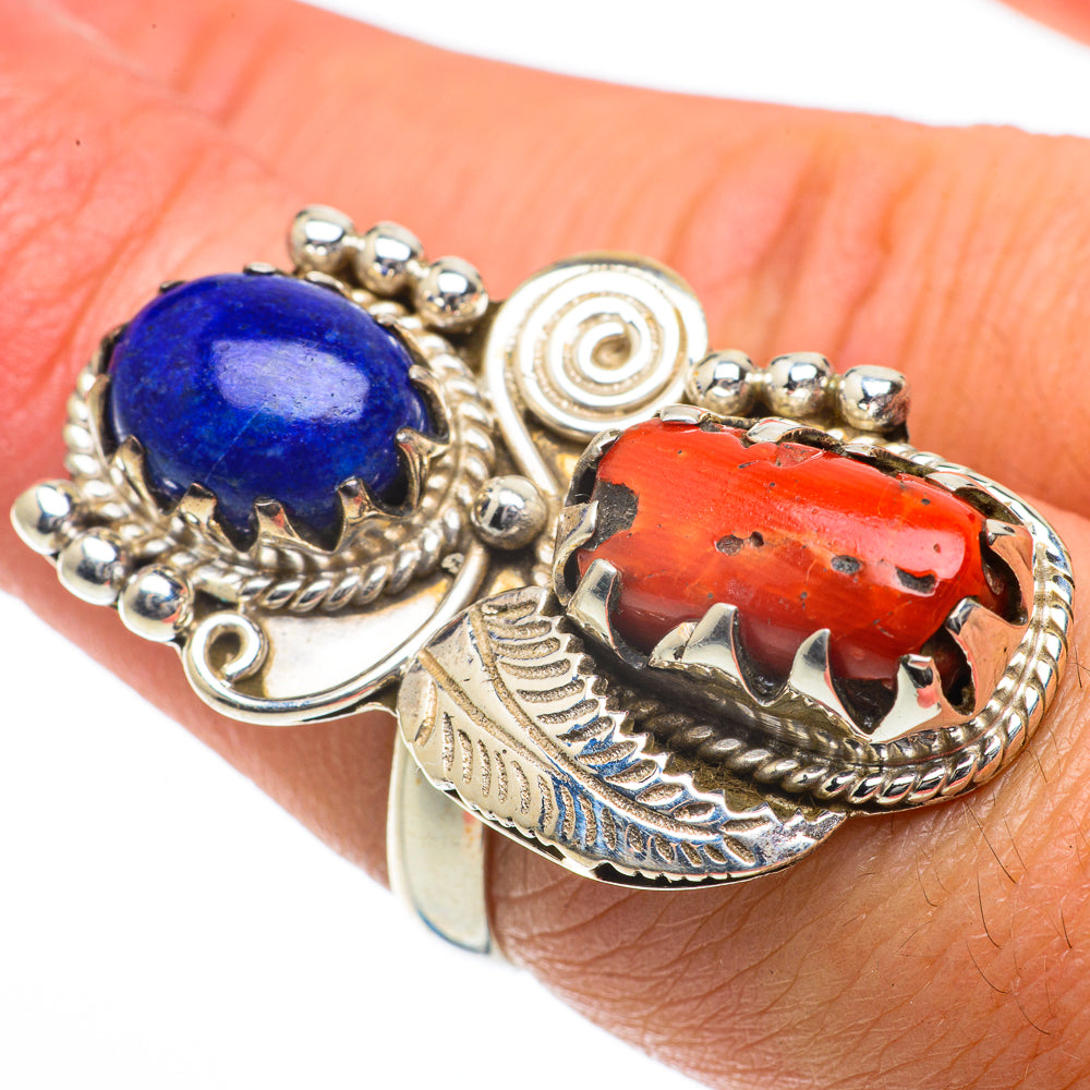 Red Coral Rings handcrafted by Anasilvercos - RING64131