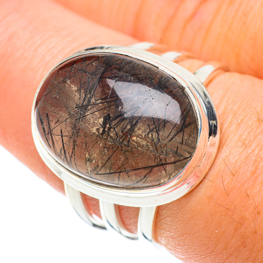 Tourmalinated Quartz Rings handcrafted by Anasilvercos - RING64149