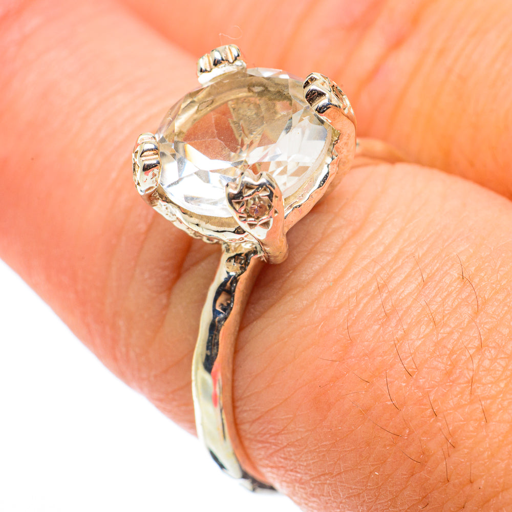 White Quartz Rings handcrafted by Anasilvercos - RING64151