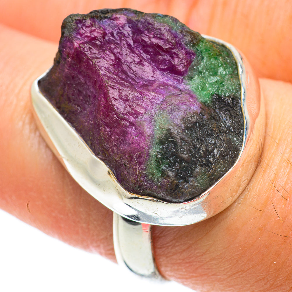 Ruby Zoisite Rings handcrafted by Anasilvercos - RING64154