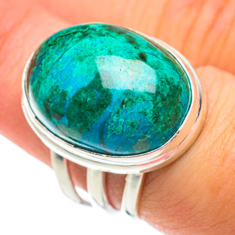 Chrysocolla Rings handcrafted by Anasilvercos - RING64164