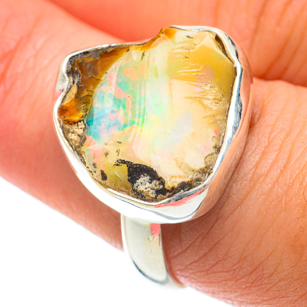 Ethiopian Opal Rings handcrafted by Anasilvercos - RING64231