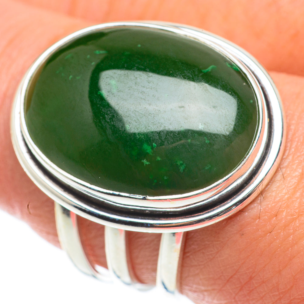 Green Aventurine Rings handcrafted by Anasilvercos - RING64236