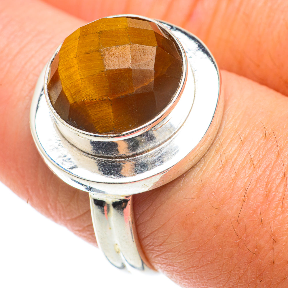 Tiger Eye Rings handcrafted by Anasilvercos - RING64238