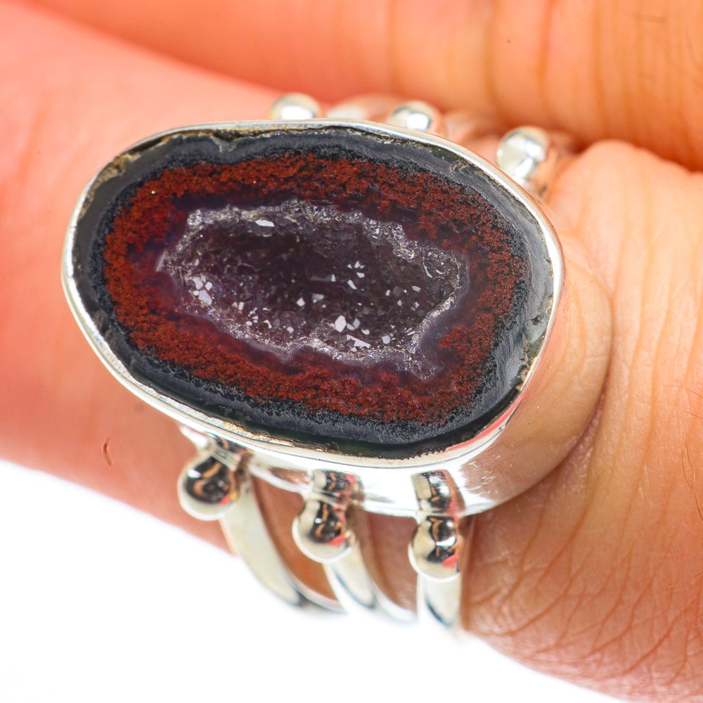 Coconut Geode Slice Rings handcrafted by Anasilvercos - RING64239