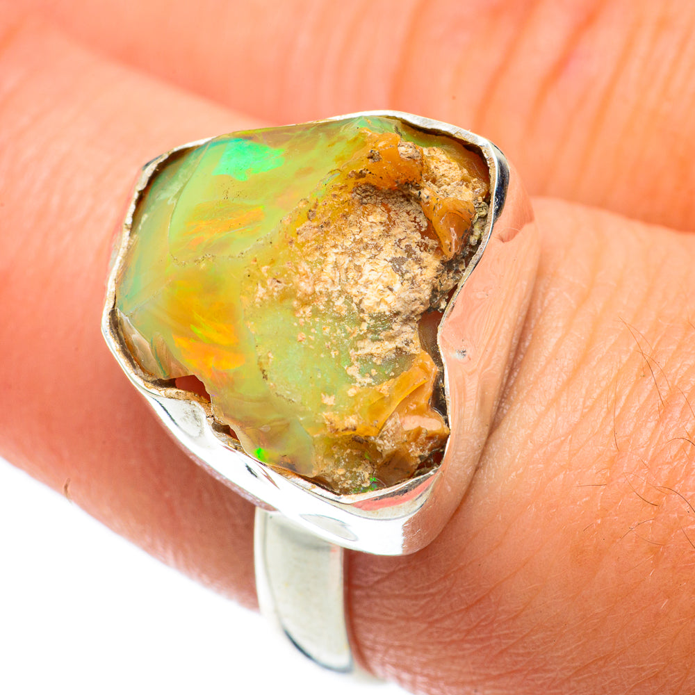 Ethiopian Opal Rings handcrafted by Anasilvercos - RING64251