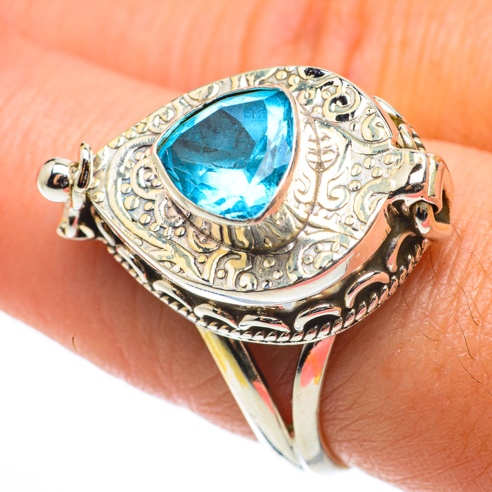 Blue Topaz Rings handcrafted by Anasilvercos - RING64255