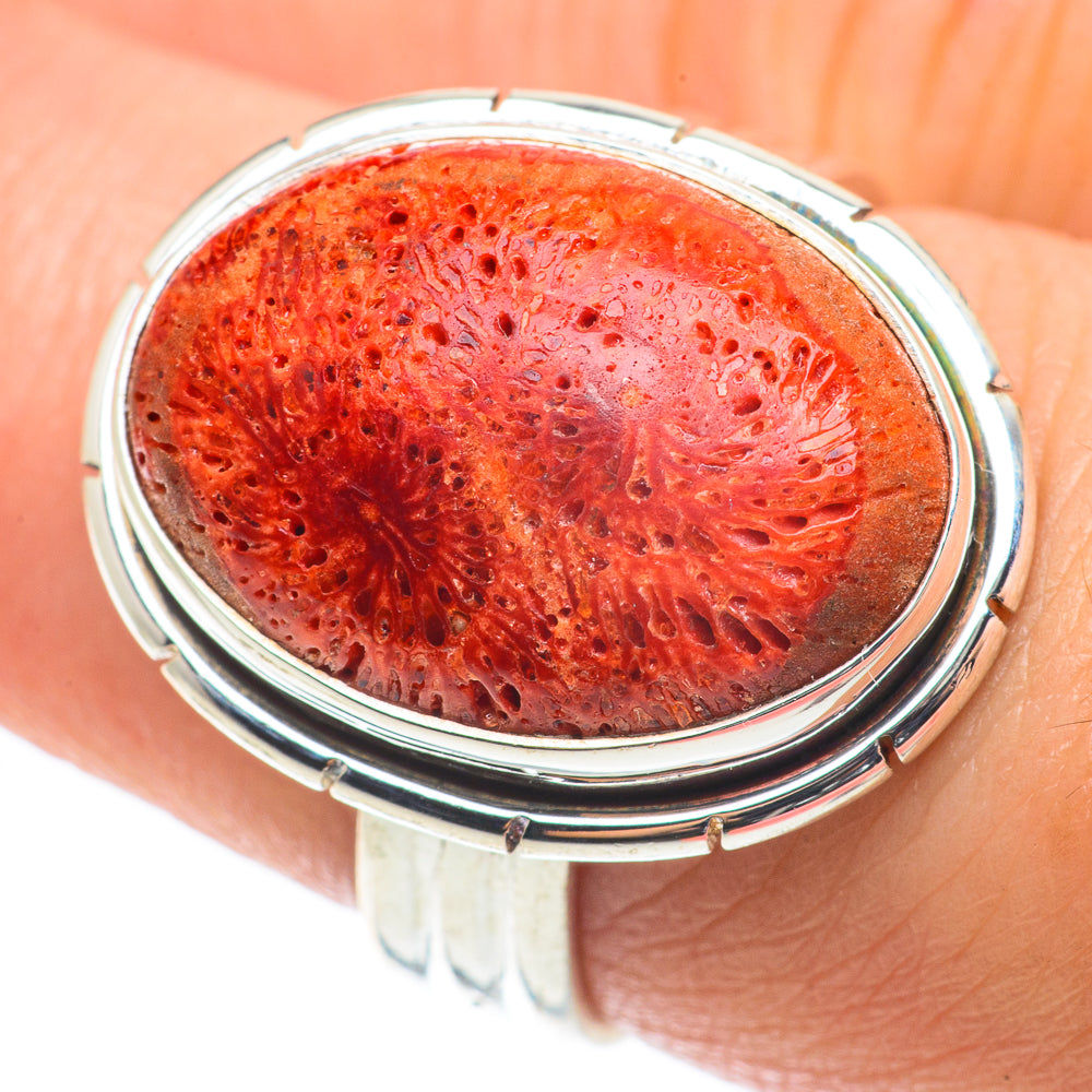 Sponge Coral Rings handcrafted by Anasilvercos - RING64261