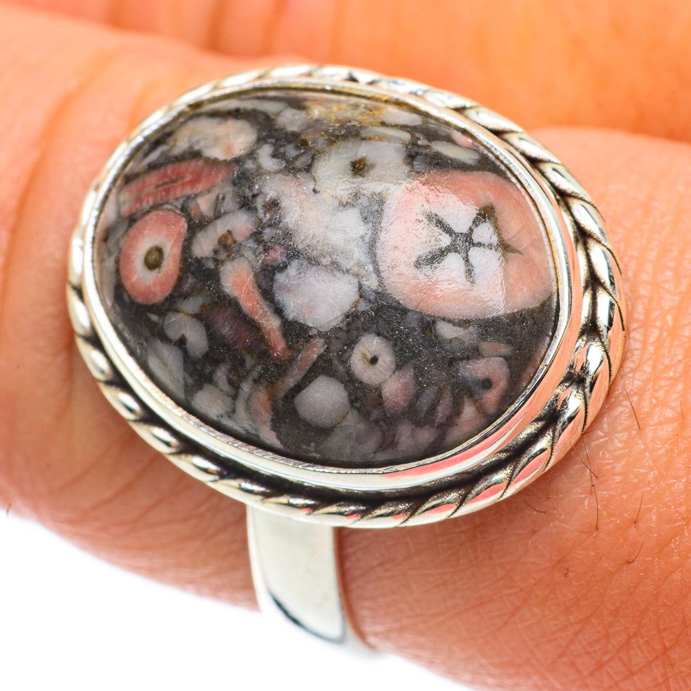 Crinoid Fossil Rings handcrafted by Anasilvercos - RING64298