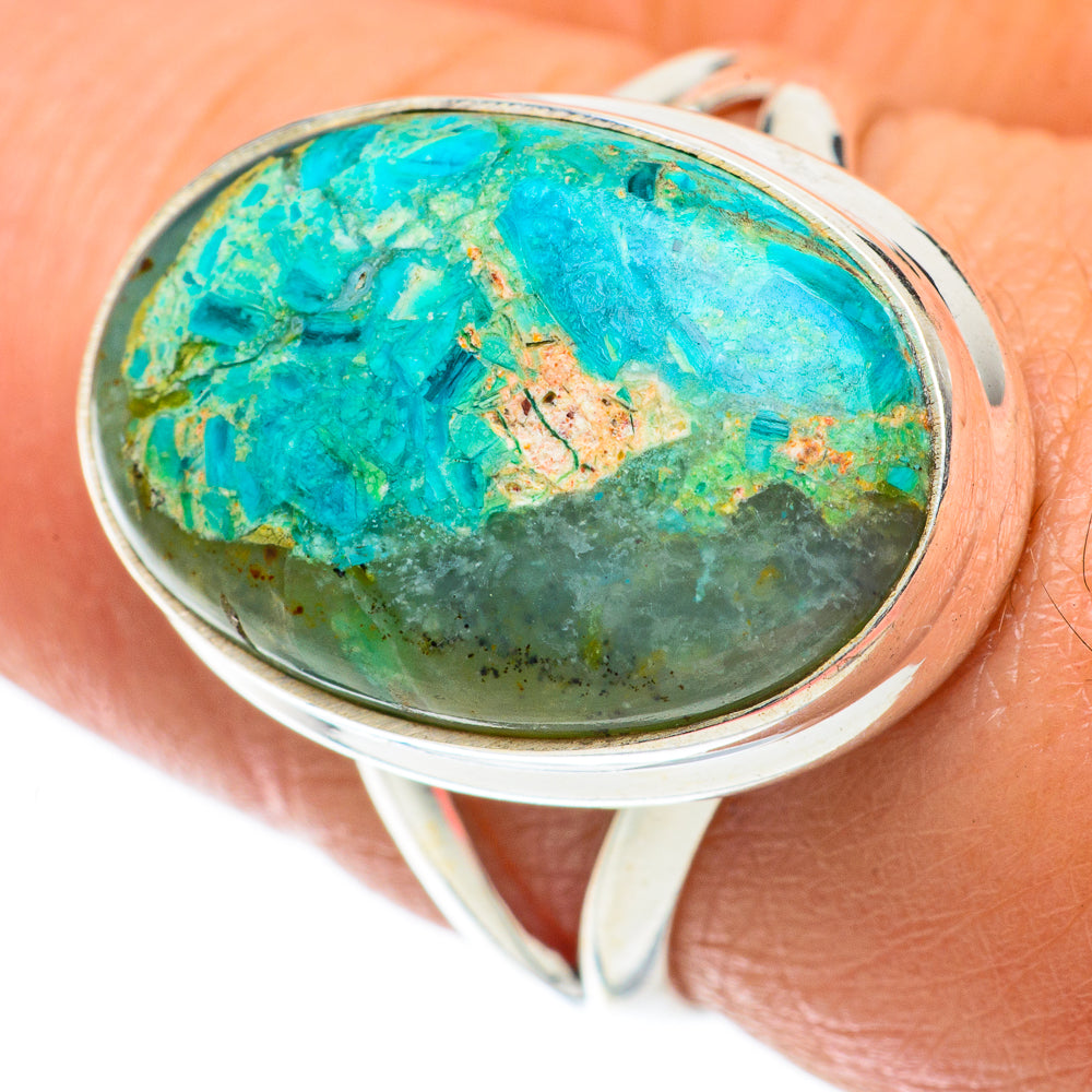 Chrysocolla Rings handcrafted by Anasilvercos - RING64324