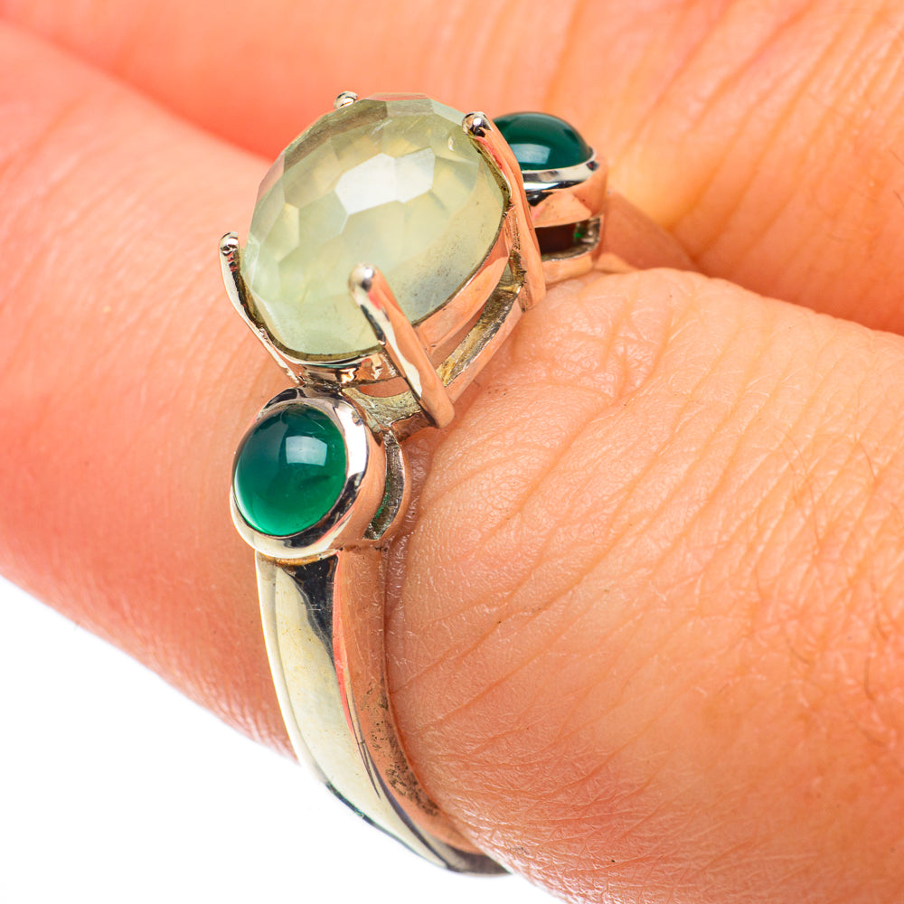 Prehnite Rings handcrafted by Anasilvercos - RING64326