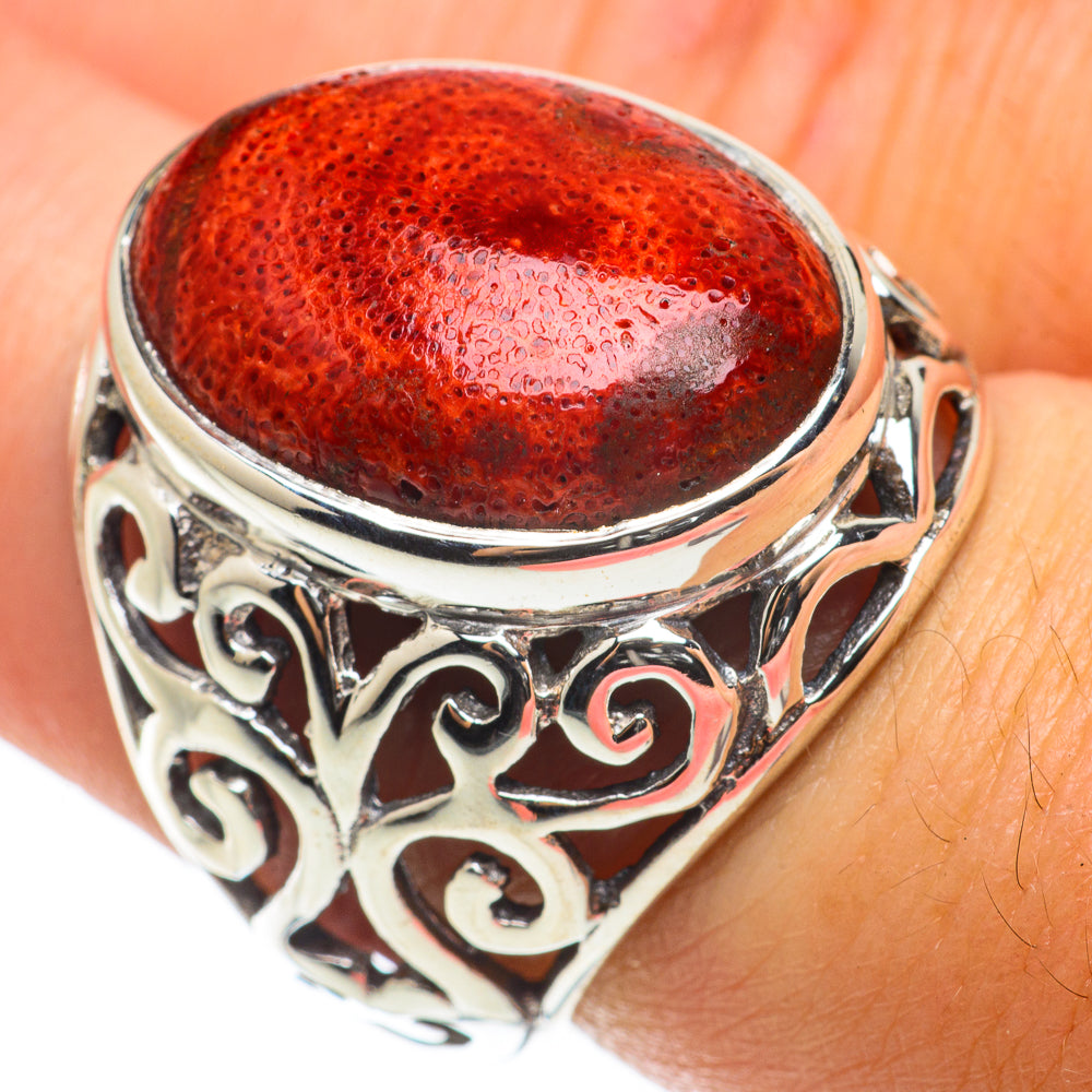 Sponge Coral Rings handcrafted by Anasilvercos - RING64332