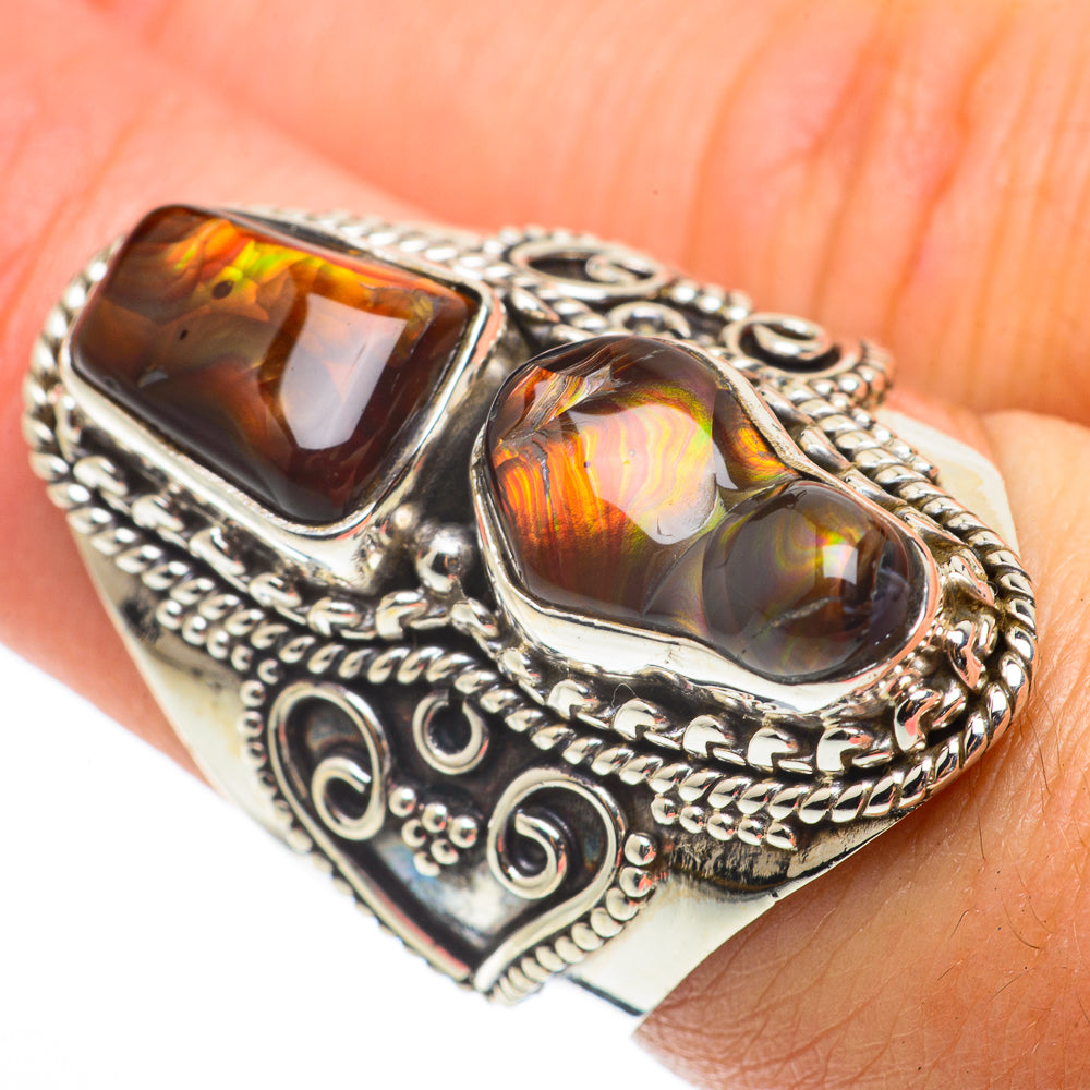 Mexican Fire Agate Rings handcrafted by Anasilvercos - RING64357