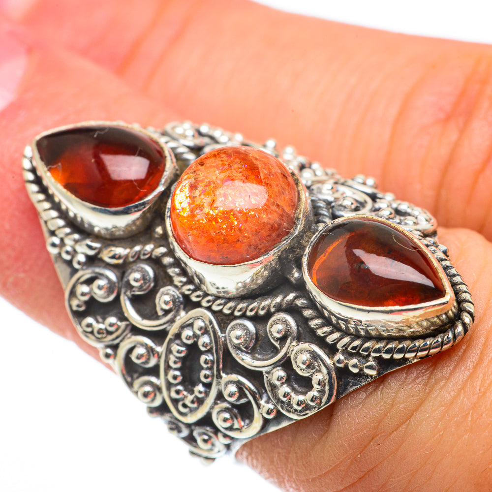 Sunstone Rings handcrafted by Anasilvercos - RING64360