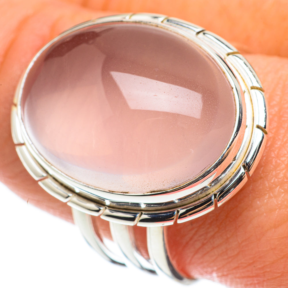 Rose Quartz Rings handcrafted by Anasilvercos - RING64362