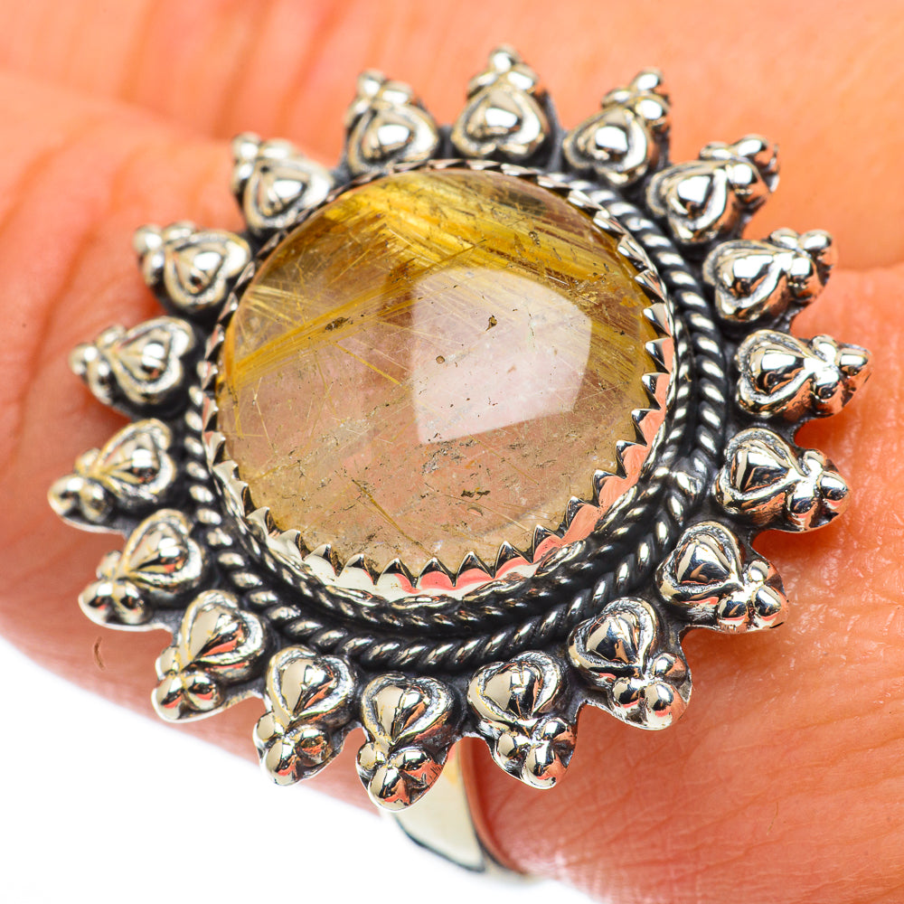Rutilated Quartz Rings handcrafted by Anasilvercos - RING64368