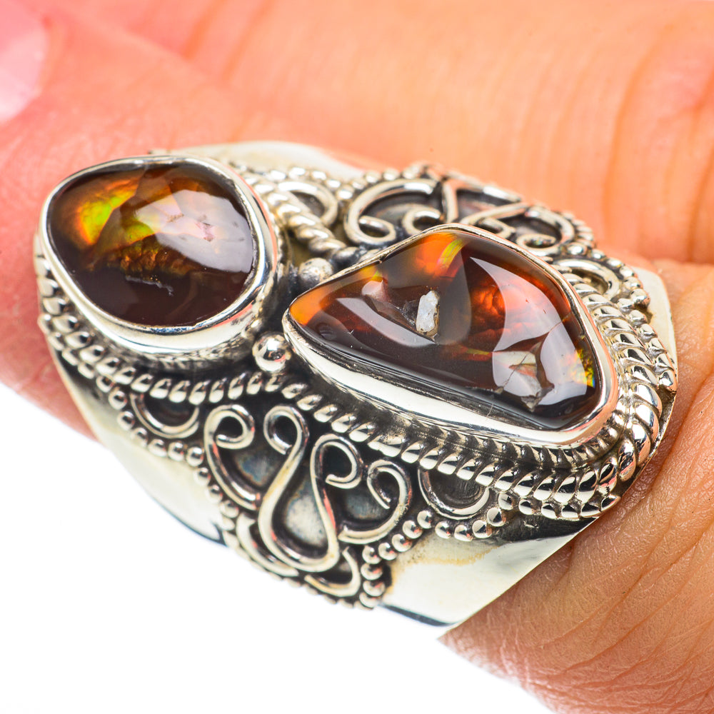 Mexican Fire Agate Rings handcrafted by Anasilvercos - RING64381