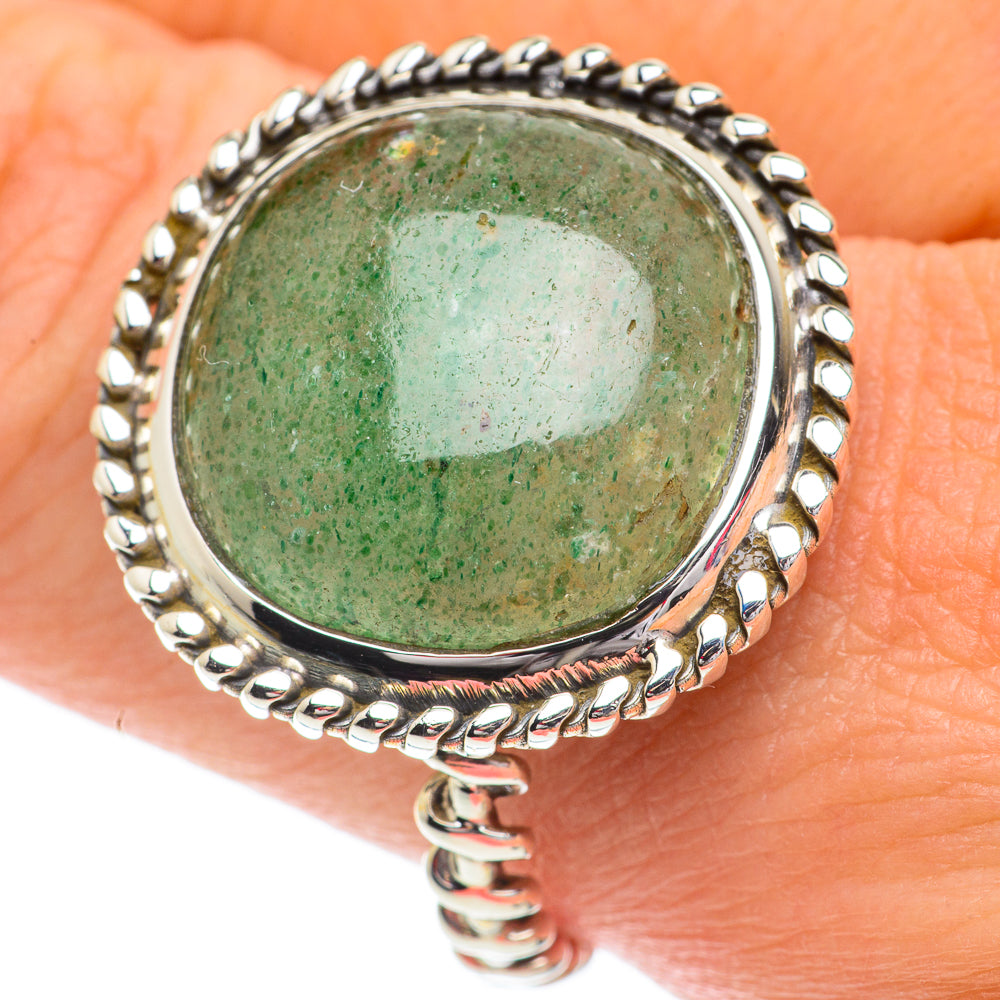 Green Aventurine Rings handcrafted by Anasilvercos - RING64386