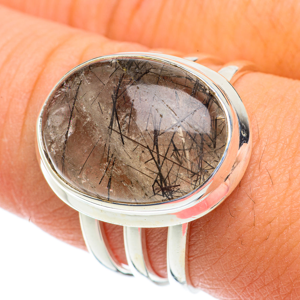 Tourmalinated Quartz Rings handcrafted by Anasilvercos - RING64401