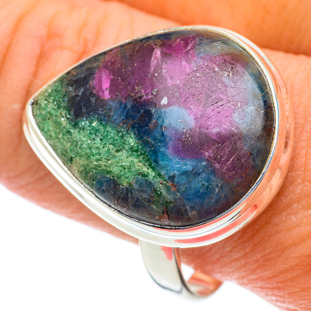 Ruby Fuchsite Rings handcrafted by Anasilvercos - RING64405