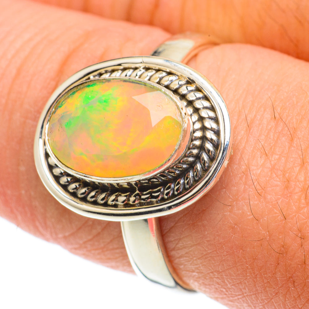 Ethiopian Opal Rings handcrafted by Anasilvercos - RING64407