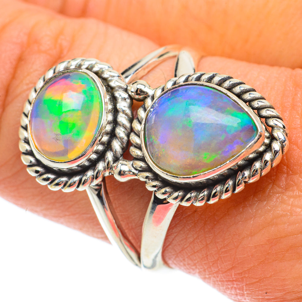 Ethiopian Opal Rings handcrafted by Anasilvercos - RING64431
