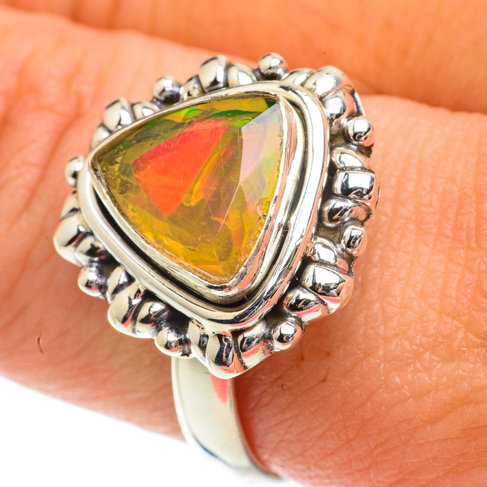 Ethiopian Opal Rings handcrafted by Anasilvercos - RING64432
