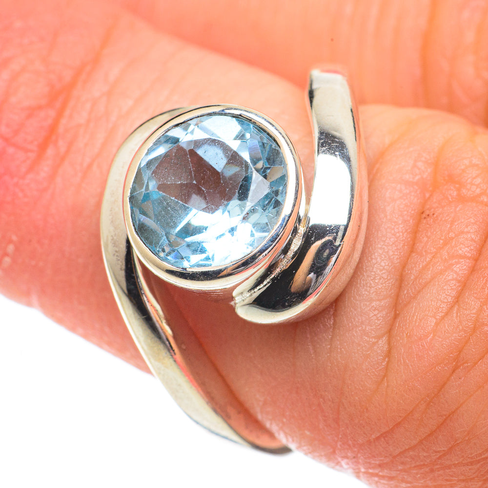 Blue Topaz Rings handcrafted by Anasilvercos - RING64436