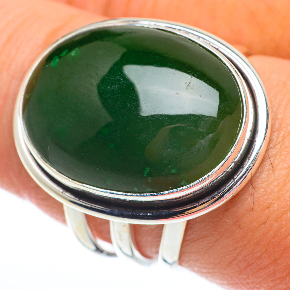 Nephrite Jade Rings handcrafted by Anasilvercos - RING64441