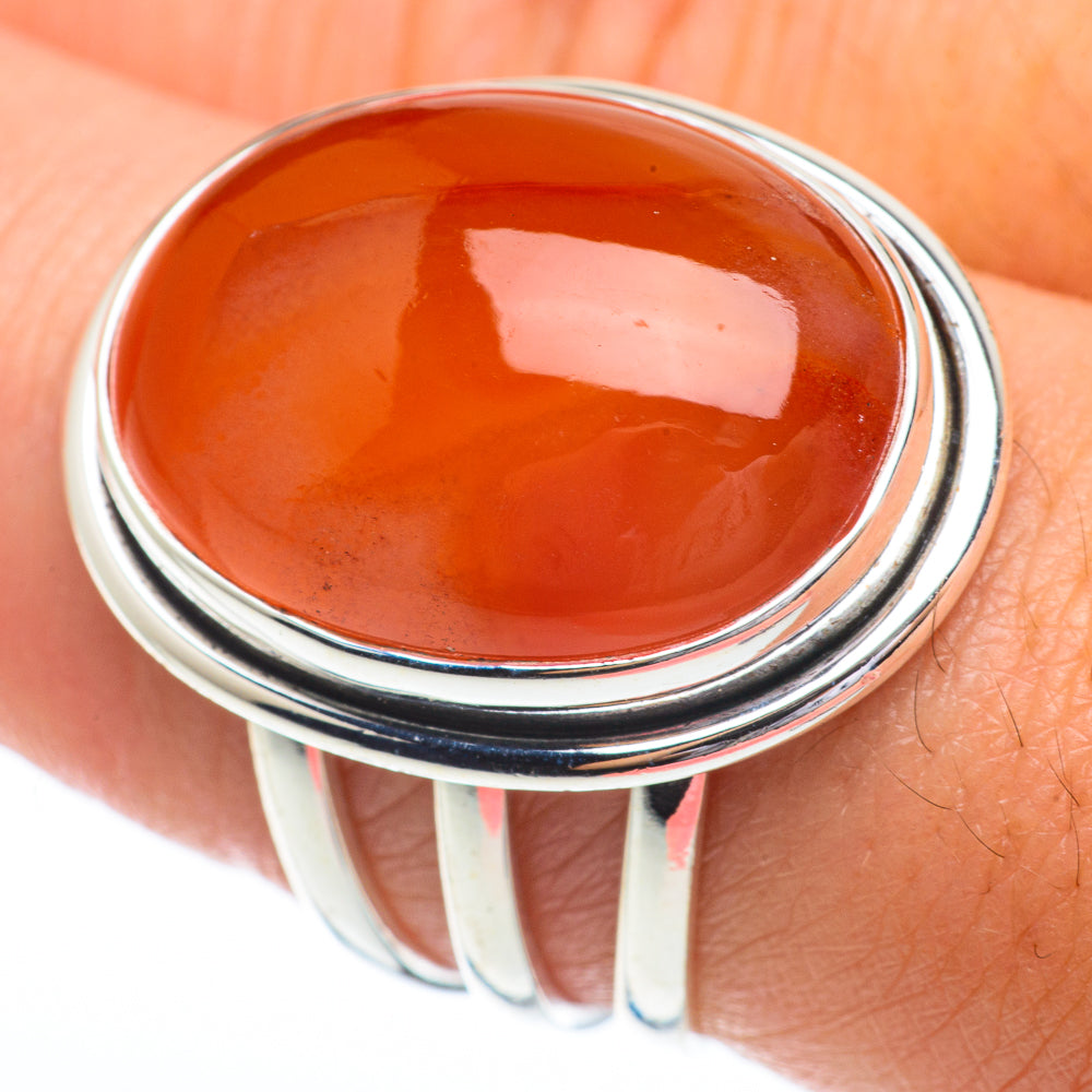 Carnelian Rings handcrafted by Anasilvercos - RING64444