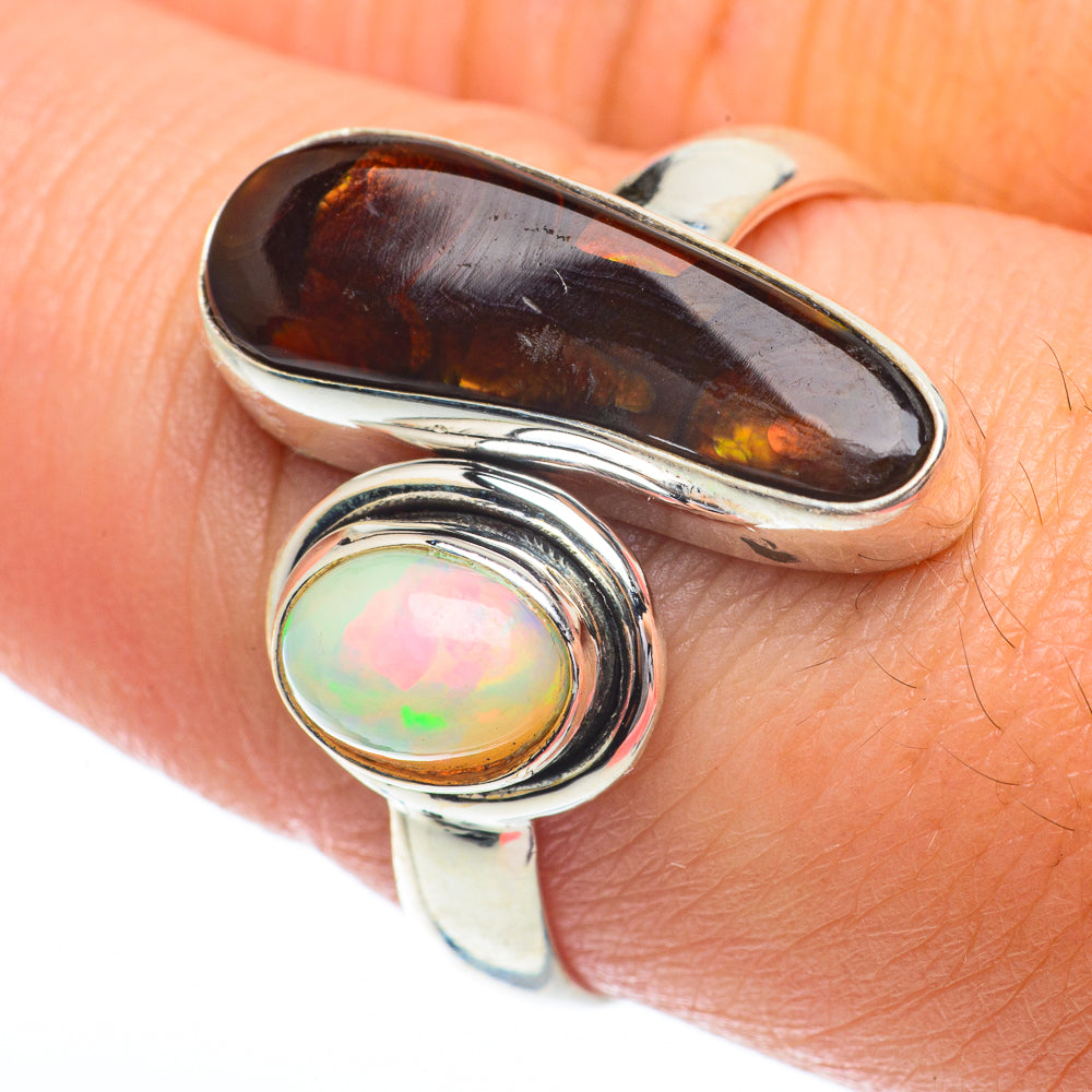 Mexican Fire Agate Rings handcrafted by Anasilvercos - RING64454