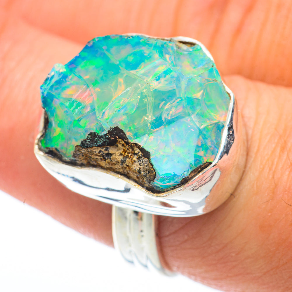 Ethiopian Opal Rings handcrafted by Anasilvercos - RING64456
