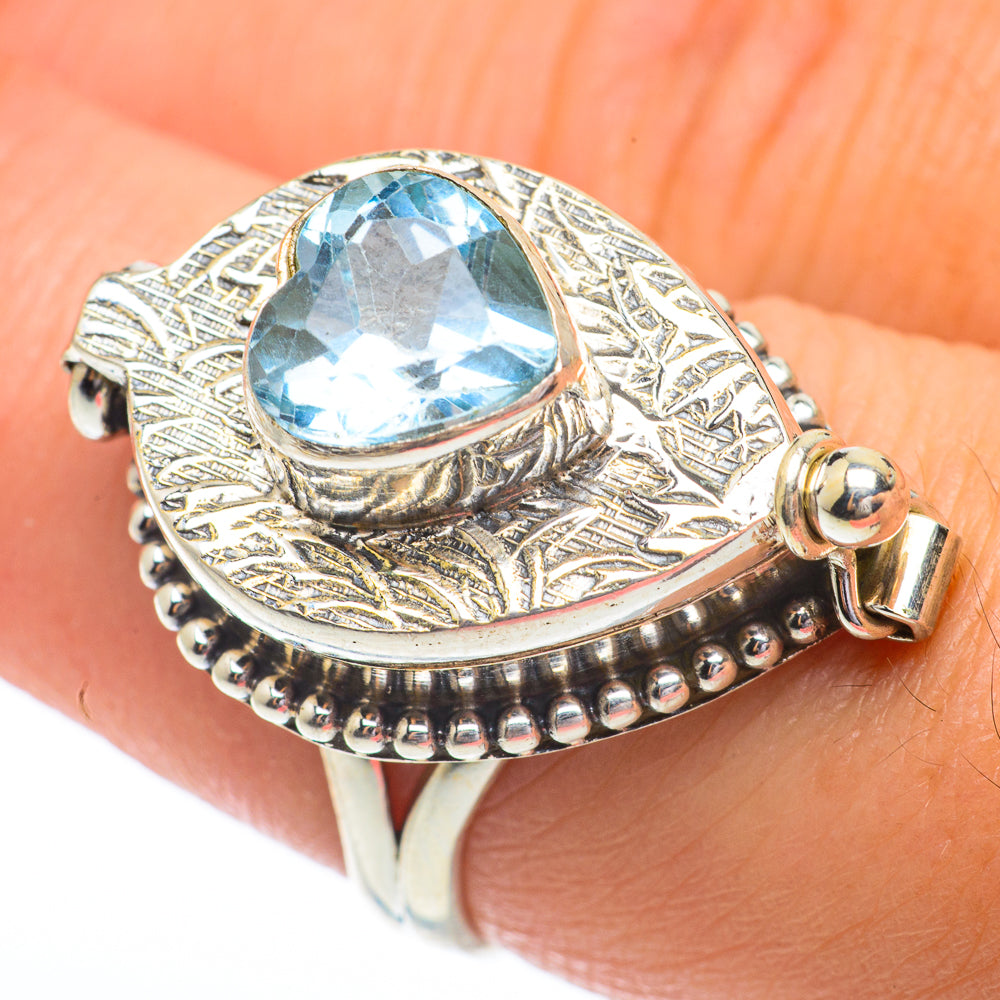 Blue Topaz Rings handcrafted by Anasilvercos - RING64459