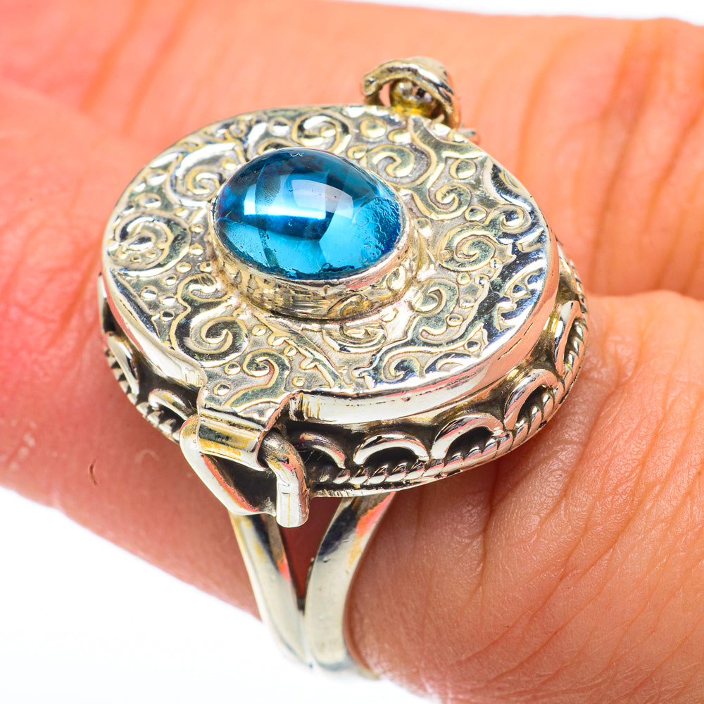 Blue Fluorite Rings handcrafted by Anasilvercos - RING64460