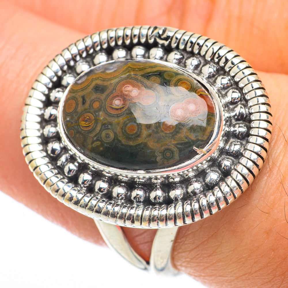 Ocean Jasper Rings handcrafted by Anasilvercos - RING64461