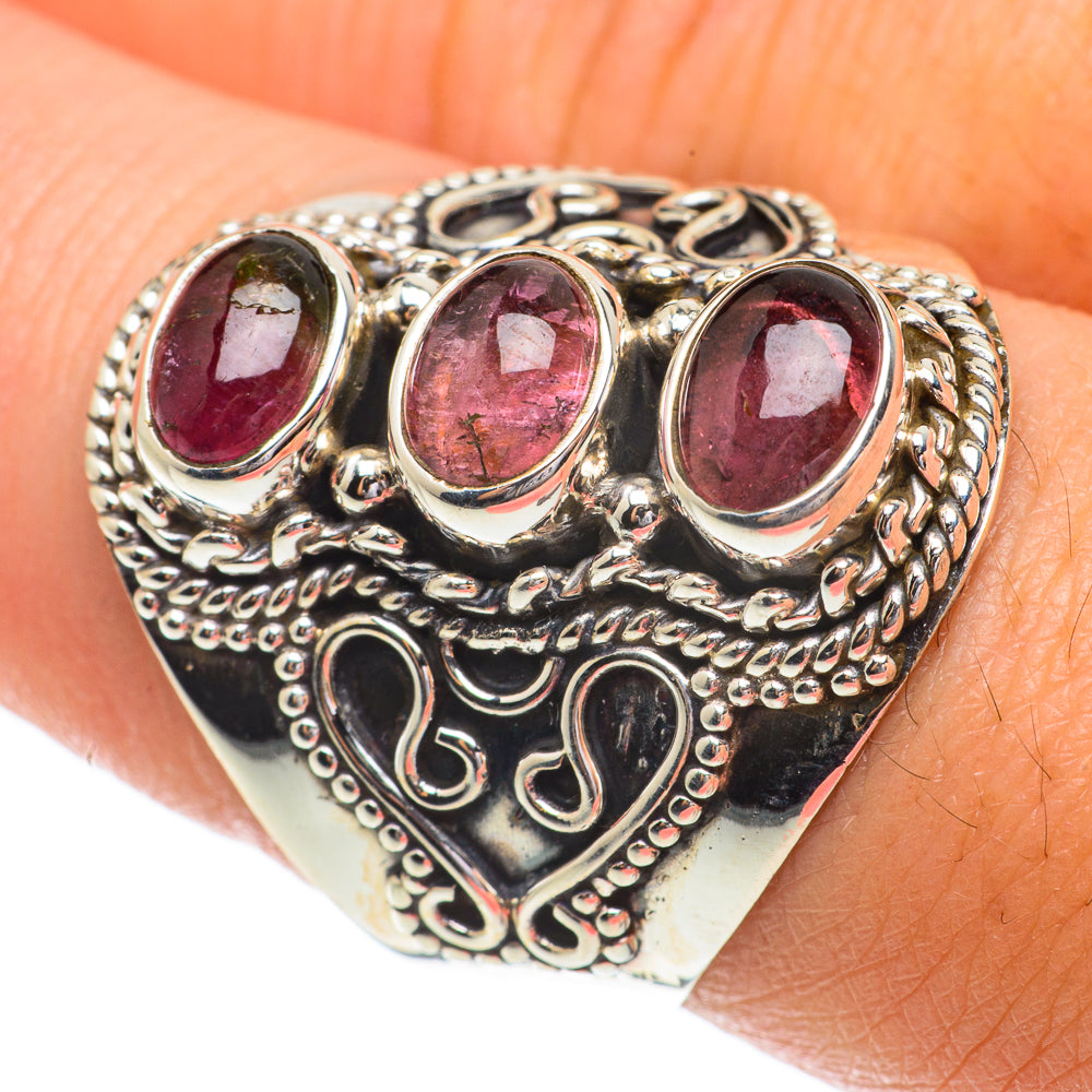 Pink Tourmaline Rings handcrafted by Anasilvercos - RING64467