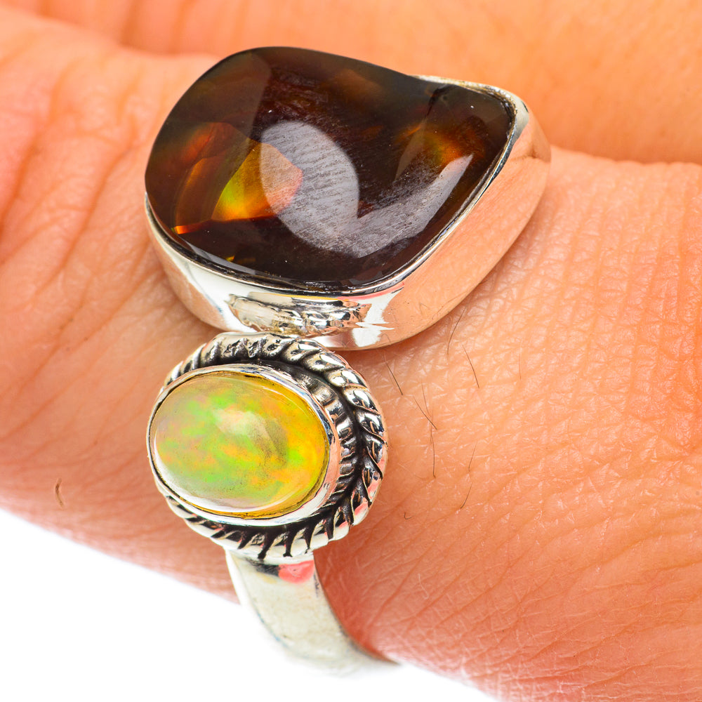 Mexican Fire Agate Rings handcrafted by Anasilvercos - RING64477