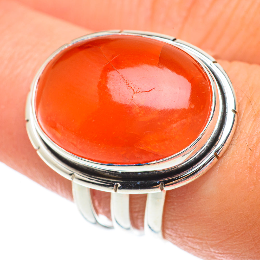Carnelian Rings handcrafted by Anasilvercos - RING64488