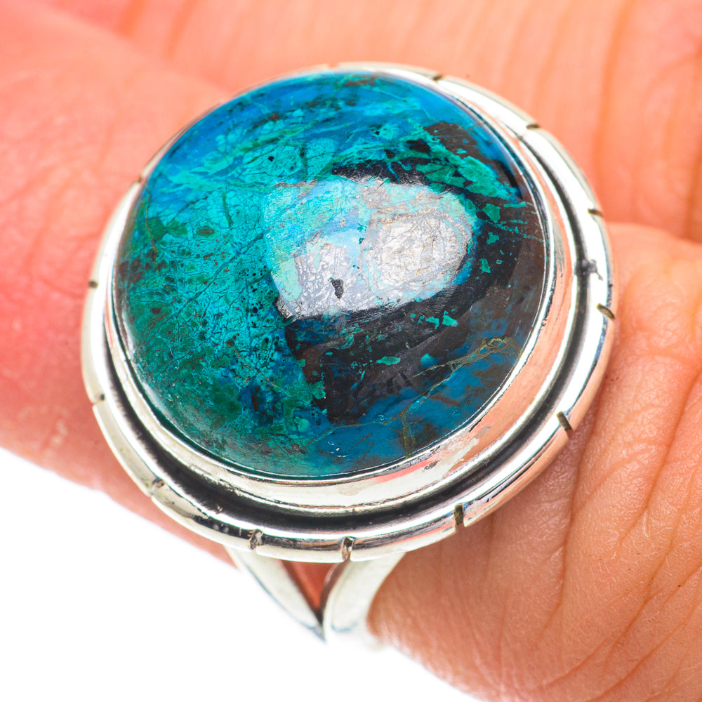 Chrysocolla Rings handcrafted by Anasilvercos - RING64492