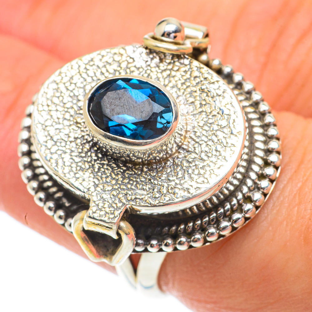 London Blue Topaz Rings handcrafted by Anasilvercos - RING64500